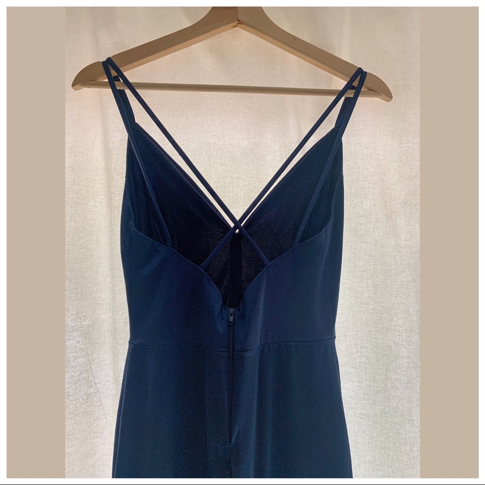 Windsor Strap Mermaid Slit Bodycon Evening Gown